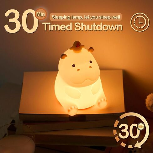 ATSUI Happy Penguin Night Light, LED Squishy Novelty Animal Lamp, Food Grade Silicone, 2 Level Dimmable, Nursery Nightlight for Desk Decor, Funny Gifts Stuff for Boys Girls Baby, White Elephant Gifts in Kuwait