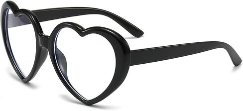 NIDOVIX Heart Frame Clear Lens Glasses for Women Classic Vintage Retro Red Heart Non-Prescription Eyeglasses in Saudi Arabia