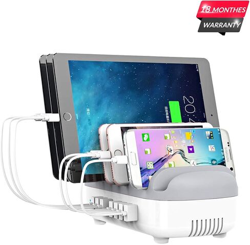 محطة شحن ORICO 120 وات لأجهزة متعددة، محطة شحن USB بـ 10 منافذ، محطة شحن USB متعددة متوافقة مع أجهزة iPad والكمبيوتر اللوحي وKindle وAirpods والهاتف الخلوي in Kuwait