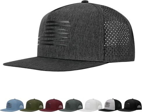 Flat Brim Hats Trucker Hat, XXL Big Head Trucker Snapback Hat with American Flag Breathable Mesh Hat Baseball Cap in Saudi Arabia