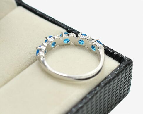 Natural Neon Neon Apatite Gemstone Ring 4 Mm Round Cut 925 Sterling Silver February February Cluster Cluster Ring Apatite Jewelry Proposal Enging Engagement For Girlfriend in Saudi Arabia