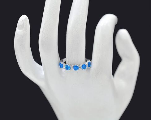 Natural Neon Neon Apatite Gemstone Ring 4 Mm Round Cut 925 Sterling Silver February February Cluster Cluster Ring Apatite Jewelry Proposal Enging Engagement For Girlfriend in Saudi Arabia