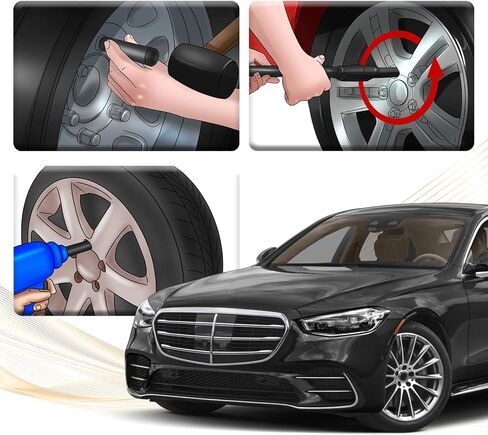 Large 6 Spline Lug Nut Socket Spline Lug Nut Key, Wheel Lock Key Fuel Rim Nuts Lock Removal for 6Spline Wheel Nuts and 21mm 13/16 Inch & 22mm 7/8 Inch Hex Wrench Tuner Lugnuts Tool in Saudi Arabia