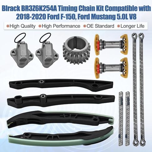 BR3Z6K254A Timing Chain Kit Compatible with 2018-2020 Ford F-150, 2018-2020 Ford Mustang 5.0L V8 GAS DOHC Naturally Aspirated Only in Saudi Arabia