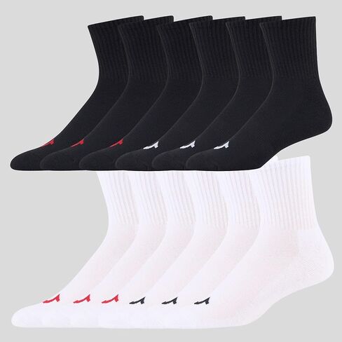 True Religion Mens Socks 12 Pack Mid Crew Socks for Men Premium Athletic, Shoe Size 8-12 in Saudi Arabia