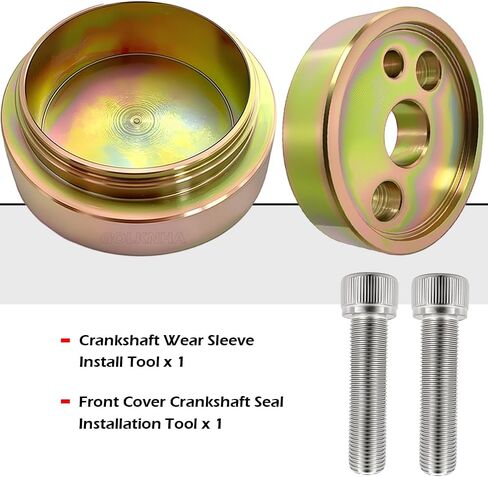 غطاء أدوات التغطية الأمامية لختم العمود المرفقي ومجموعة أدوات التثبيت للأكمام لـ Cummins PACCAR PX-6 4BT ISB QSB 3.9L 5.9L 6.7L OEM#3824498 1338 3824500 5046 in Saudi Arabia