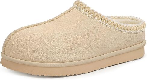 Memory Foam Fuzzy Slippers for Women House Shoes Indoor Outdoor | Cozy and Warm, Faux Suede, Non-slip Hard Bottom, Supportive, Cushioned, Slip On, Winter, Machine Washable, Style, Classic in Saudi Arabia