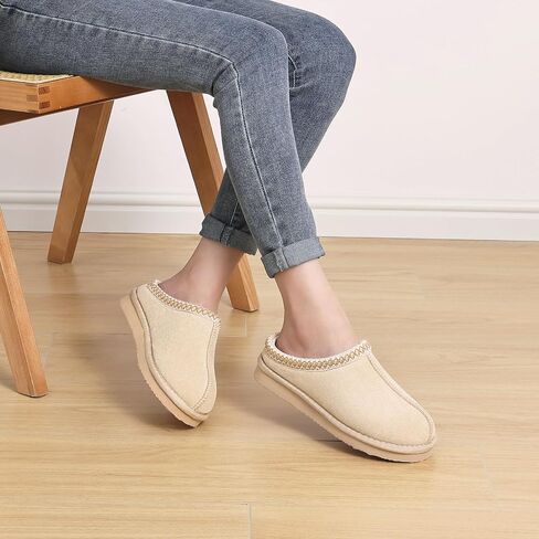 Memory Foam Fuzzy Slippers for Women House Shoes Indoor Outdoor | Cozy and Warm, Faux Suede, Non-slip Hard Bottom, Supportive, Cushioned, Slip On, Winter, Machine Washable, Style, Classic in Saudi Arabia