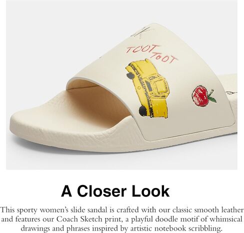 Coach Women's Udele Sport Slide with Sketch Print Platform in Saudi Arabia