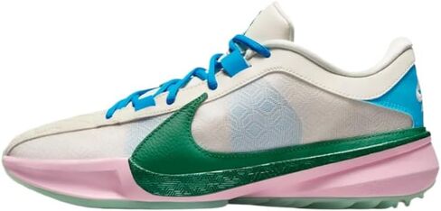 حذاء كرة السلة Nike Giannis Freak 5 للرجال (DX4985-100، بني أوريووود فاتح/وردي ناعم متوسط/أزرق فاتح/زمرد مرتفع) مقاس 8 in Saudi Arabia