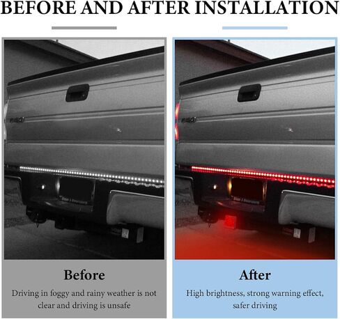 15 LED Brake Light Trailer Hitch Cover, Super Bright Red Lens Square Tail Light Towing Hitch Cover, Waterproof Smoked Lens Brake Lamp Fit 2" Receiver for Towing Truck SUV RV (Black) in Saudi Arabia