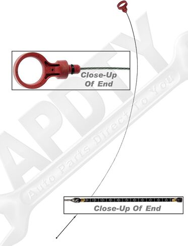 APDTY 028438 Transmission Fluid Measuring Tool Dip Stick; Used To Measure Transmission Oil Level On Numerous Vehicles With 42RLE, NAG1, 45RFE, 62TE Transmission (Replaces 8863B, 9336) in Saudi Arabia