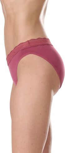 Tommy Hilfiger Women's 3pk Cotton Logo Lace Trim V Bikini in Saudi Arabia