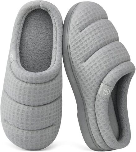 EverFoams Women's Cozy Waffle Slippers Soft Quilted Memory Foam Indoor House Shoes in Saudi Arabia