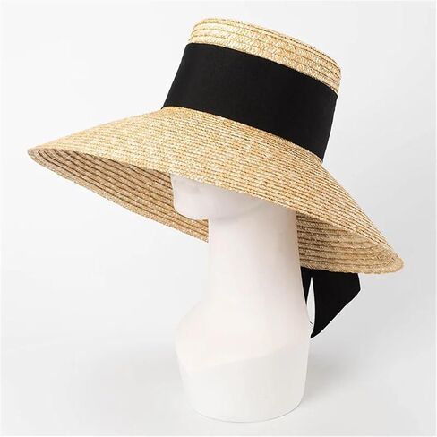Women's French Elegant Straw Sun Hats - UPF 50+ Seaside Travel Hat, Bohemian Style Hat for Summer in Saudi Arabia