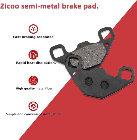 Front and Rear Brake Pads Brakes for Polaris RZR 170 2009-2016 in Saudi Arabia