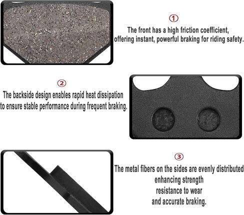 Front and Rear Brake Pads Brakes for Polaris RZR 170 2009-2016 in Saudi Arabia