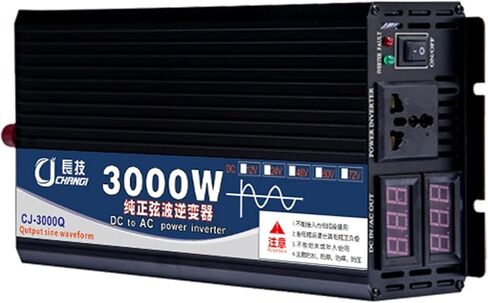 3000W 4000W 5000W Pure Sine Car Inverter Power Voltage Converter DC 12V/24V/48V/60V/72V to 110V / 220V 230V AC Pure Sine Wave Inverter Transformer Converter for Camping RV (Color : 72Vto110V, Size : in Saudi Arabia