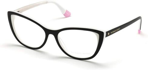 Victoria's Secret Eyeglasses VS 5009 01A Black On White W/Gold Star End Pieces in Saudi Arabia