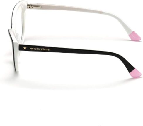 Victoria's Secret Eyeglasses VS 5009 01A Black On White W/Gold Star End Pieces in Saudi Arabia