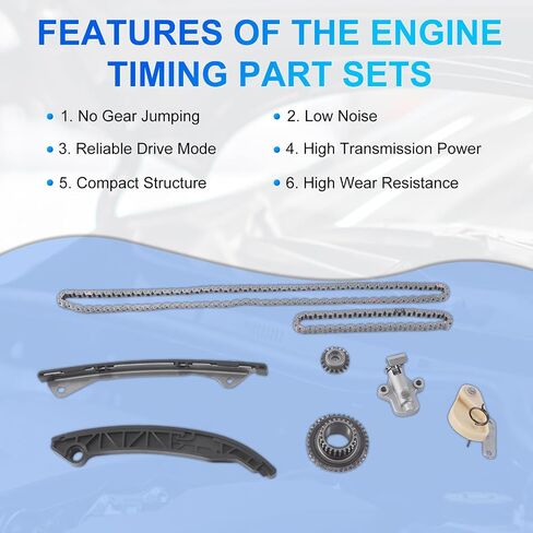 MRA8DE Engine Timing Chain Kit Fits for Nissan Juke 1.6L 11-13/ Sentra 13-18 1.8L l4 DOHC OE 9-0723SA TK3043 CYC4 MRA8DE in Saudi Arabia