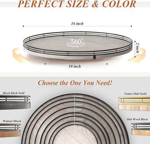 Gold Decorative Vanity Tray, 10 Inch Rotating Lazy Susan Perfume Tray with Metal Rail, Checkerboard Wood Organizer for Bathroom Counter, Dresser, Skincare, Jewelry and Makeup Display in Saudi Arabia