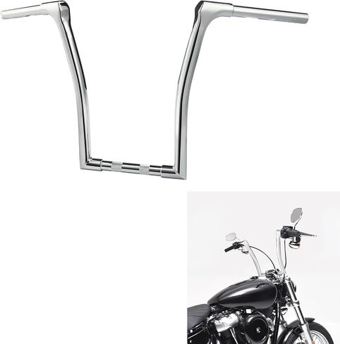 TCMT Chrome 1.25 "Ape Hoosers 15" Rise Handbar fit for Harley Softail FXLR FXBB 2018-2024 in Saudi Arabia