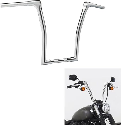TCMT Chrome 1.25 "Ape Hoosers 15" Rise Handbar fit for Harley Softail FXLR FXBB 2018-2024 in Saudi Arabia
