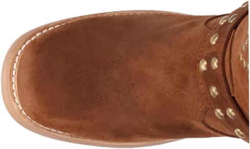 Dingo Womens Troubadour Round Round Toe سحب أحذية غير رسمية فوق كعب منتصف الركبة 2-3 " - بني in Saudi Arabia