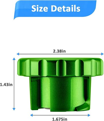 WSays Green Magnetic Diesel Cap 6061 متوافق مع Dodge RAM 1500 2500 3500 2019-2024 استبدال الجزء 82215782 in Saudi Arabia