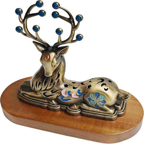 Elk-Shaped Enamel Brass Incense Holder with Ash Catcher for Sticks, Cone Incense, and Smaller Incense (Up to 10cm), Spiritual Home Decor, Altar Centerpiece, and a Unique Meditation Gift. in Saudi Arabia