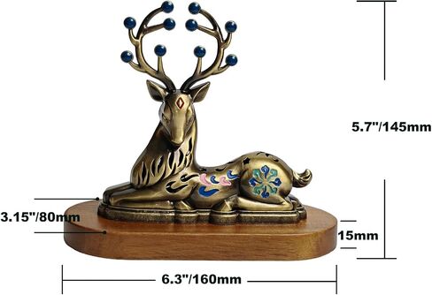 Elk-Shaped Enamel Brass Incense Holder with Ash Catcher for Sticks, Cone Incense, and Smaller Incense (Up to 10cm), Spiritual Home Decor, Altar Centerpiece, and a Unique Meditation Gift. in Saudi Arabia