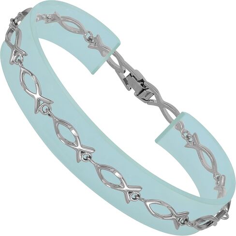 LIFETIME JEWELRY Diamond Cut Fish Link Bracelet for Women and Men 24k Real Gold Plated in Saudi Arabia