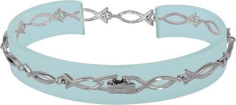 LIFETIME JEWELRY Diamond Cut Fish Link Bracelet for Women and Men 24k Real Gold Plated in Saudi Arabia
