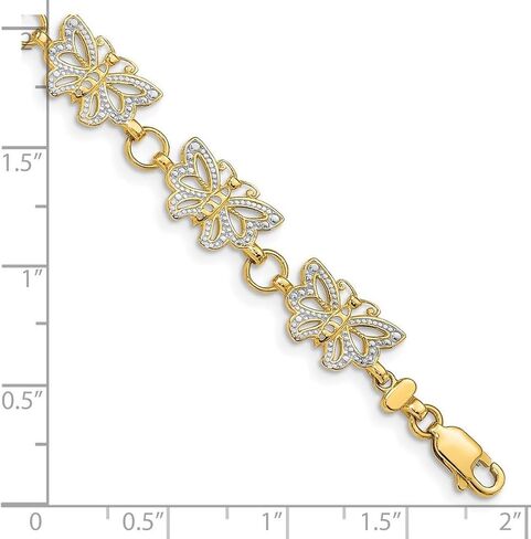 المجوهرات 14K الذهب الأصفر المصقول و bracelet Angel Wings Butterfly Butterfly Bracele in Saudi Arabia