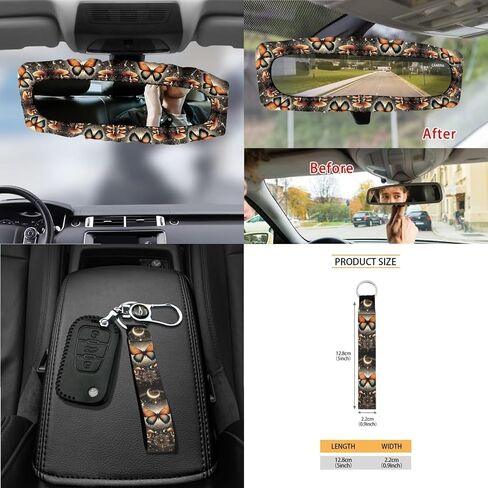 جمجمة الورود نمط 15 PCS إكسسوارات السيارة مجموعات غطاء عجلة القيادة لوحة حزام مقعد القمامة يمكن تخزين حقيبة السفينة Coaster Coastle in Kuwait