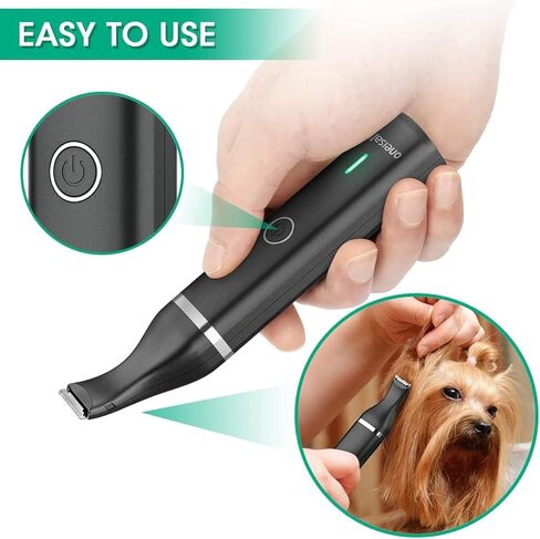 oneisall Dog Clippers with Double Blades,Cordless Small Pet Hair Grooming Trimmer,Low Noise for Trimming Dog's Hair Around Paws, Eyes, Ears, Face, Rump (White) in Kuwait