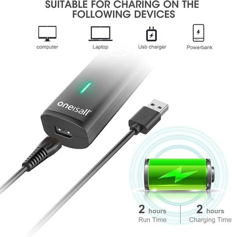 oneisall Dog Clippers with Double Blades,Cordless Small Pet Hair Grooming Trimmer,Low Noise for Trimming Dog's Hair Around Paws, Eyes, Ears, Face, Rump (White) in Kuwait