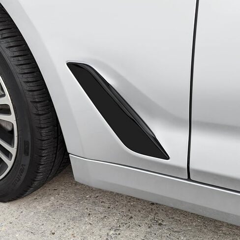 SlickMod Chrome Delete Blackout Vinyl Overlay for 2017-20 BMW 5 Series Sedan Fender Trim (Gloss Black) in Saudi Arabia