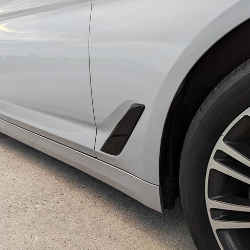 SlickMod Chrome Delete Blackout Vinyl Overlay for 2017-20 BMW 5 Series Sedan Fender Trim (Gloss Black) in Saudi Arabia