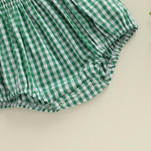 Newborn Baby Girl My First July 4th Outfit Letter Embroidery Shirred Sleeveless Bubble Romper Set Infant Clothes in Saudi Arabia