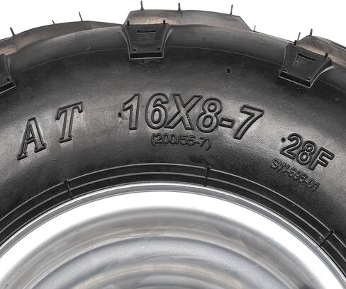 7 inch 16x8-7 16x8x7 16x8.00-7 Tire Rim 4 Lug Wheel 110mm Bolt Distance for Taotao Coolster ATV Go Kart Quad Buggy Mini Bike 70cc 90cc 110cc 125cc (4) in Saudi Arabia