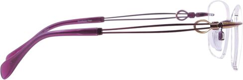 Line Art Aria XL2156 WI Titanium Eyeglasses Women's Wine Rimless Square 52mm in Saudi Arabia