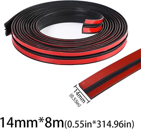 Car Front Windscreen Sunroof Sticker Rubber Seal Strip Roof Leakage Seal Soundproofing Edge Protector Accessories(14MM X 8M) in Kuwait