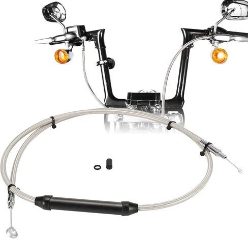 كابل القابض الممتد للـ Tigersagte لعام 1986-2013 Harley Sportster XL & 2004-2020 Sportster Models (Chrome ، Stainless Steel ، +10 "، 67 1/4 ') in Saudi Arabia