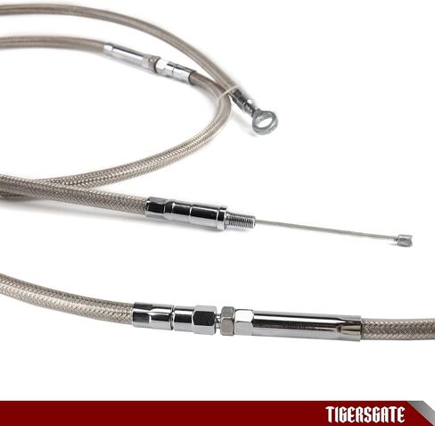 كابل القابض الممتد للـ Tigersagte لعام 1986-2013 Harley Sportster XL & 2004-2020 Sportster Models (Chrome ، Stainless Steel ، +10 "، 67 1/4 ') in Saudi Arabia