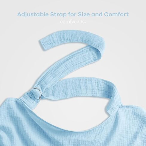 Comfy Cubs Muslin Nursing Cover - 100% Muslin Breastfeeding Cover for Moms - Soft & Breathable Baby Nursing Scarf with Adjustable Neck Strap - Portable, Lightweight & Privacy Coverage - Sand in Saudi Arabia