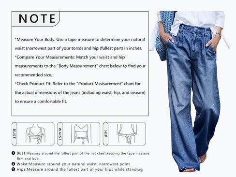CHARTOU Women Loose Wide Leg Jeans Denim Pants Palazzo Jeans Flare Gaucho Pants Lounge Chambray Pants in Saudi Arabia