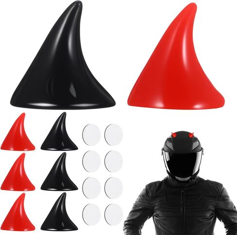 8pcs زخرفة خوذة القرن ، قرون الشيطان الهالوين ، إكسسوارات خوذة الدراجات النارية اللاصقة ، والرسوم المتحركة القابلة للانفصال شيطان القرن غطاء الرأس in Kuwait