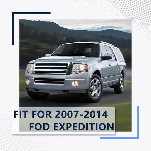 Pensun Assembly Assembly Fit for Ford Expedition 2007-2014 ، استبدال المصابيح الأمامية على غرار OE ، عاكس Chrome Housing & Amber ، فقط لنماذج الهالوجين (جانب السائق وجانب الراكب) in Kuwait